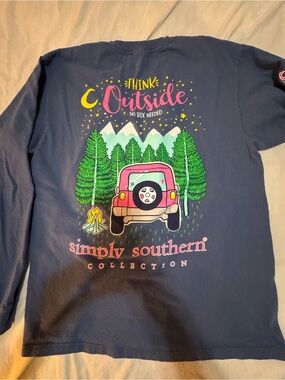 Simply Southern Think Outside No Box Needed Jeep Graphic Long Sleeve T Shirt
